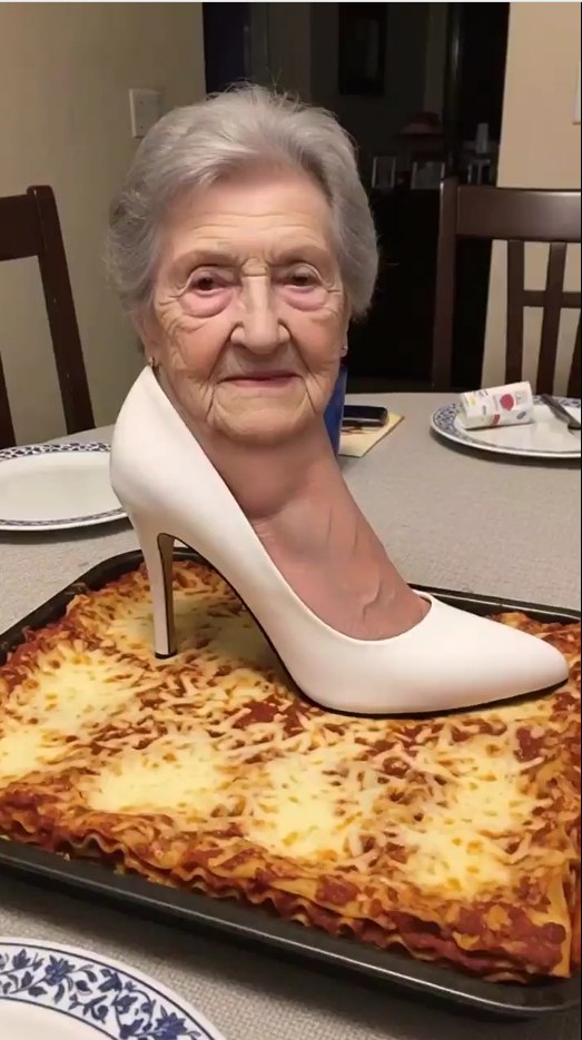 Grandma Making Lasagna - Strange AI movie on immersai